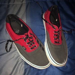 Red and Grey Vans